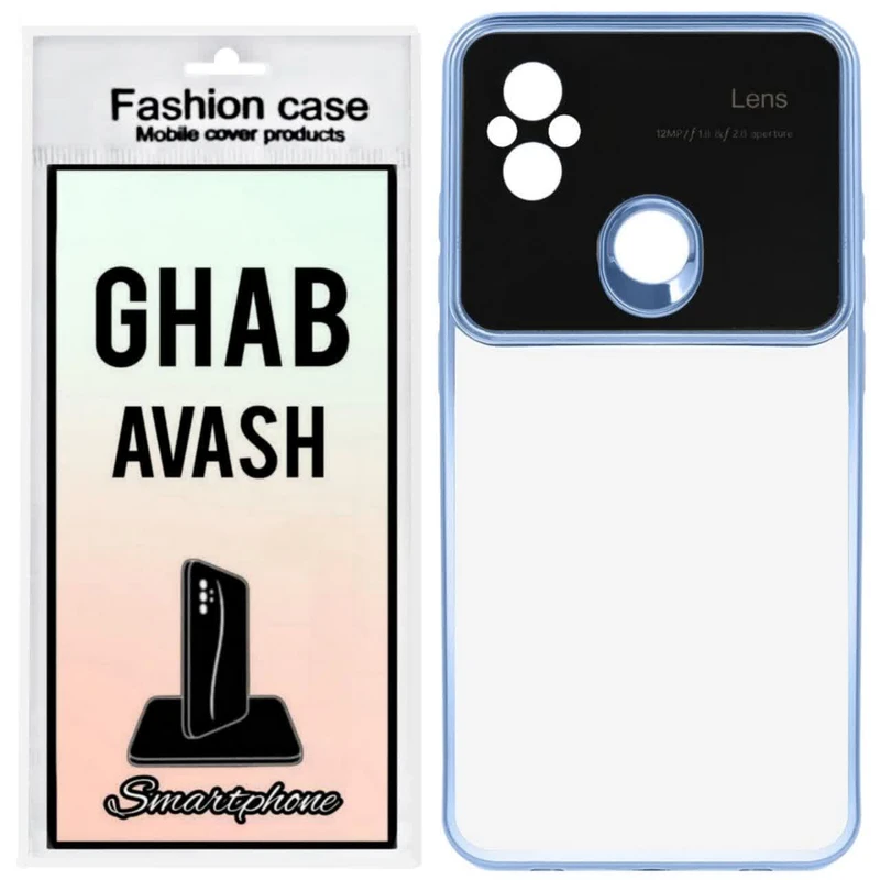 کاور قاب آوش طرح شفاف مدل دوررنگی 03 مناسب برای گوشی موبایل شیائومی REDMI 12C