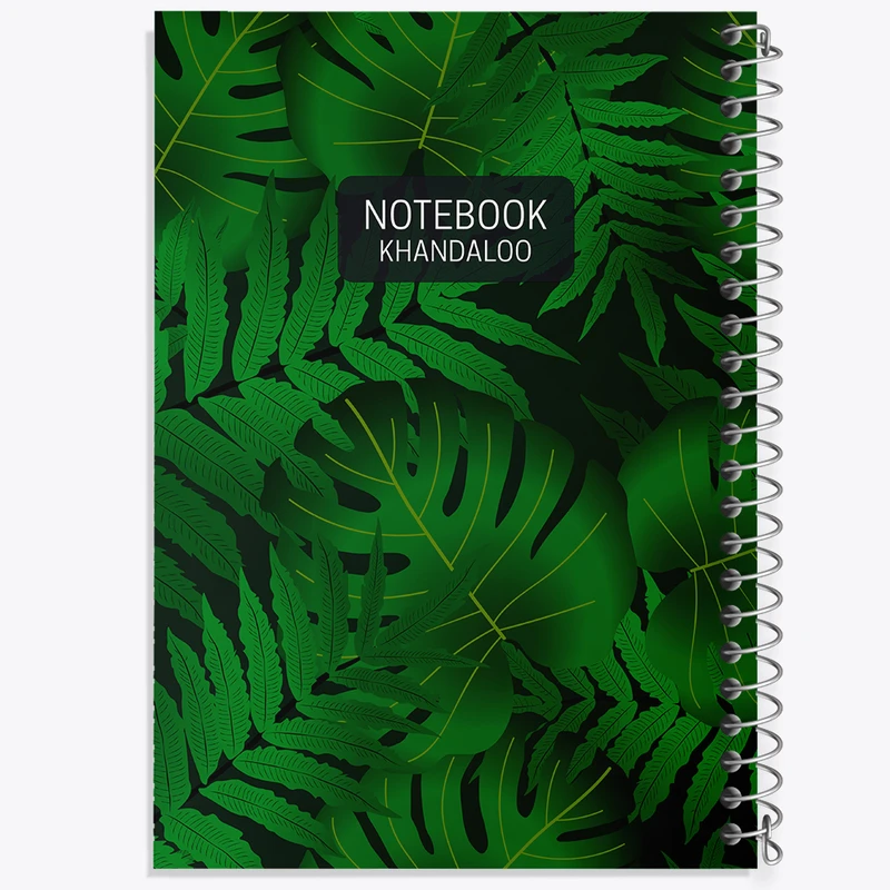 دفتر مشق 100 برگ خندالو طرح برگ انجیری کد N1116