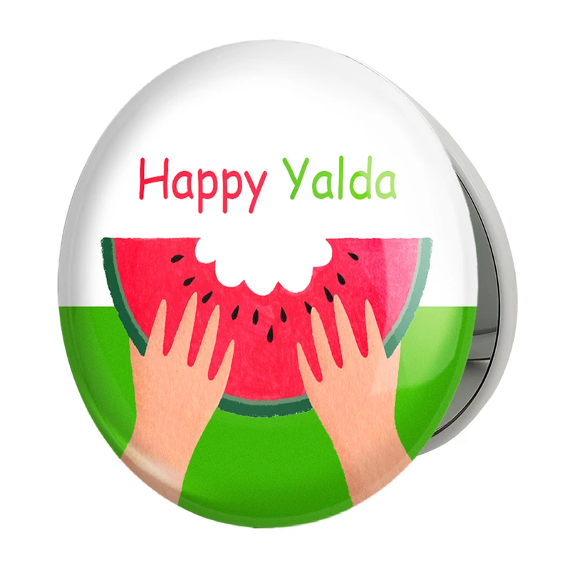 آینه جیبی خندالو طرح شب یلدا مدل تاشو کد 20404 