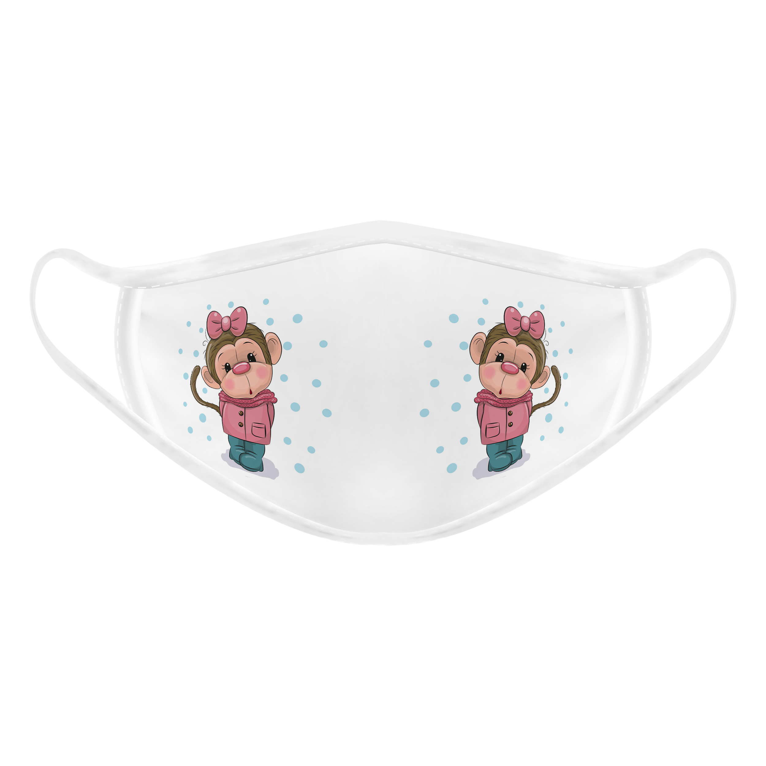 ماسک تزیینی بچگانه طرح میمون خجالتی کد 617015