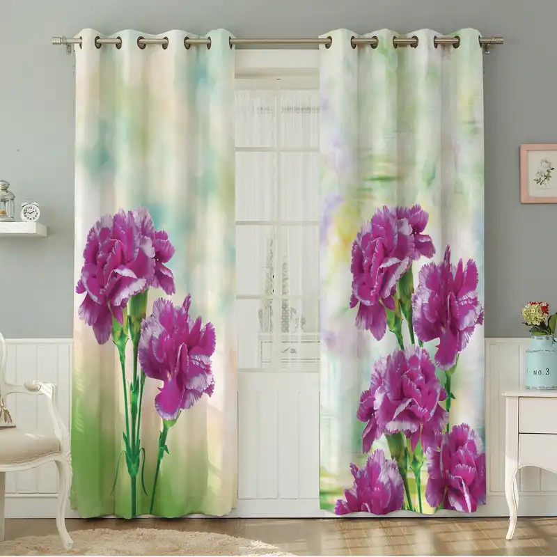 پرده نیروانا طرح گل مدل مخمل کد 8721 سایز 140×280 سانتی متر