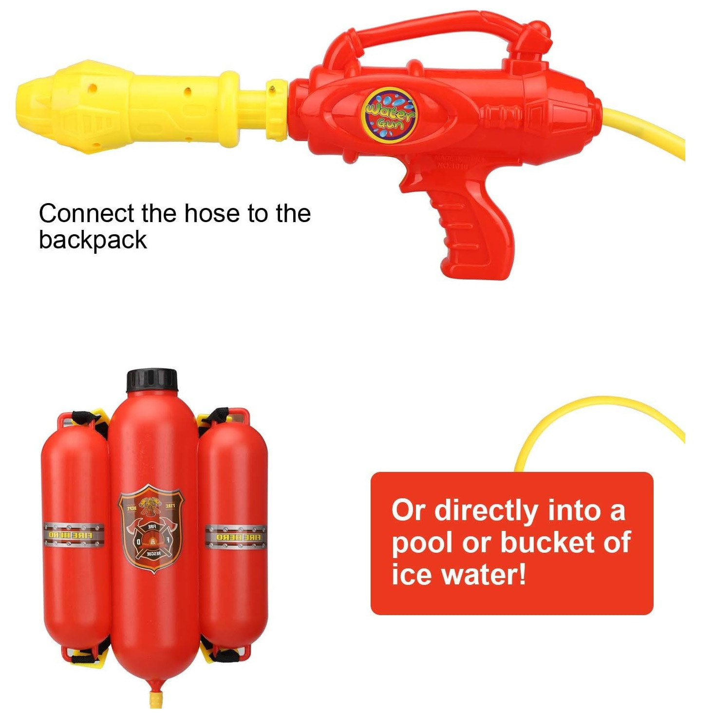 تفنگ آب پاش مدل کوله پشتی طرح آتشنشانی