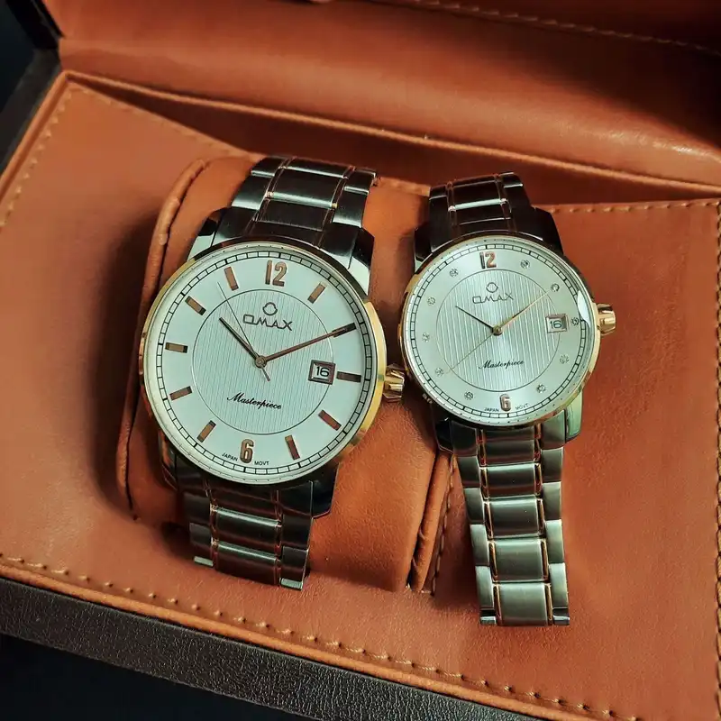 ست ساعت مچی عقربه ای زنانه و مردانه اوماکس مدل  MG25T6TI و ML25T6TI