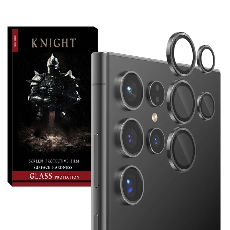 محافظ لنز دوربین نایت مدل Ring Metal KT مناسب برای گوشی موبایل سامسونگ Galaxy S25 Ultra