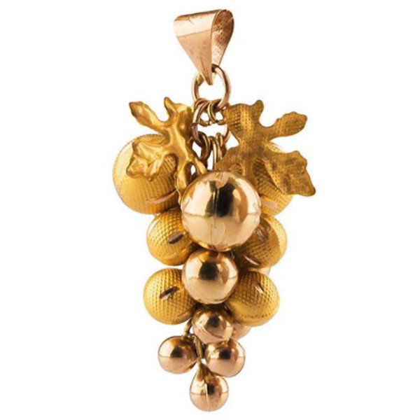 آویز گردنبند طلا 18 عیار زنانه دوست خوب مدل خوشه dk849 به همراه دستبند نقره هدیه