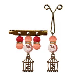 ست گیره روسری و سنجاق سینه زنانه کد PM001