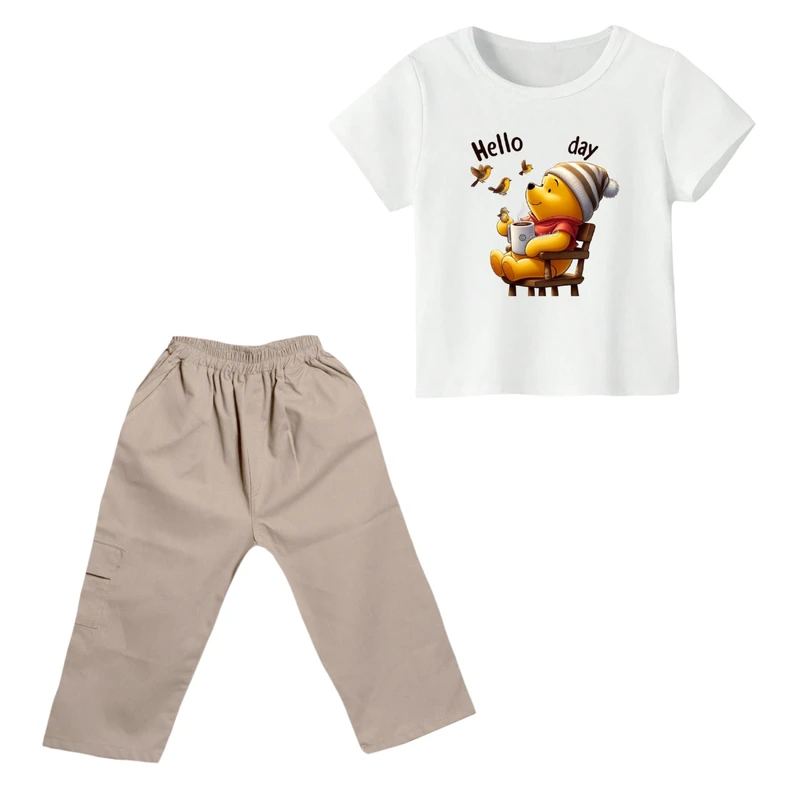 ست تی شرت و شلوارک پسرانه مدل پو کد ۴۰