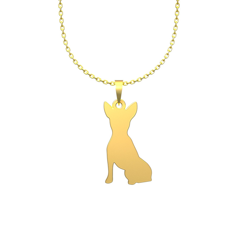 گردنبند طلا 18 عیار زنانه مدوپد مدل سگ کد J2-1-1232