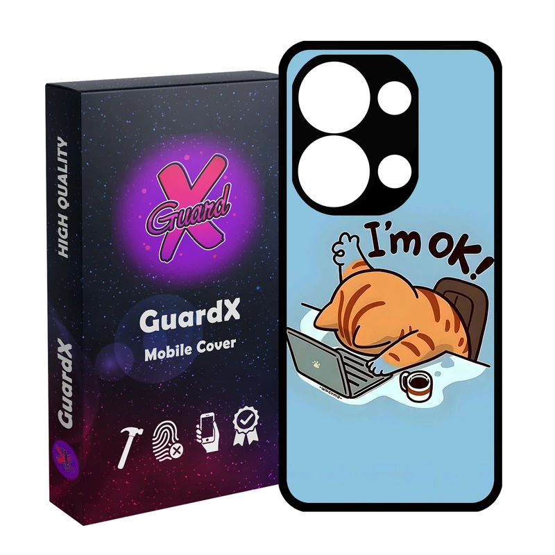 کاور گارد ایکس طرح Cat مدل Glass10722 مناسب برای گوشی موبایل شیائومی Redmi Note 13 Pro 4G / Poco M6 Pro 4G