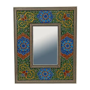 قاب آينه خاتم كاري طرح تذهيب مدل ساينا کد SA-813
