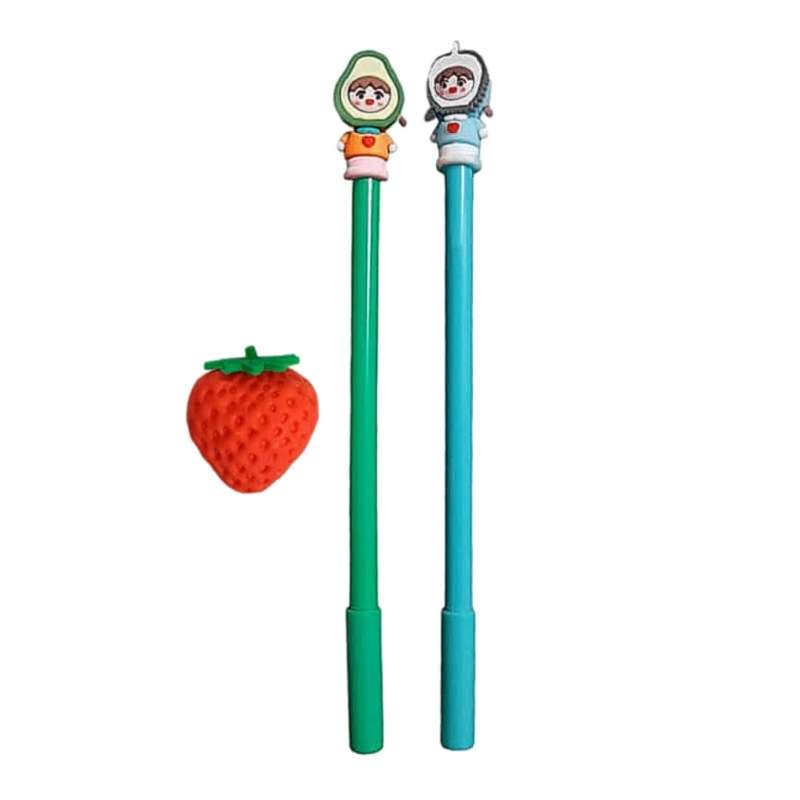 روان نویس مدل آووکادو و بلوبری به همراه پاک کن مجموعه 3 عددی