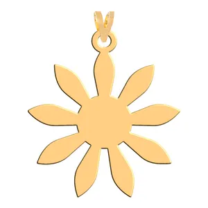 آویز گردنبند طلا 18 عیار زنانه فرشته مدل طرح گل WNL-000195