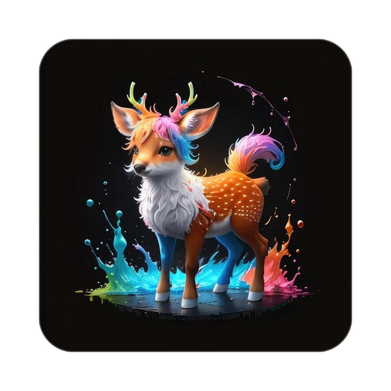 زیر لیوانی کاکتی طرح حیوانات رنگی مدل mp25463