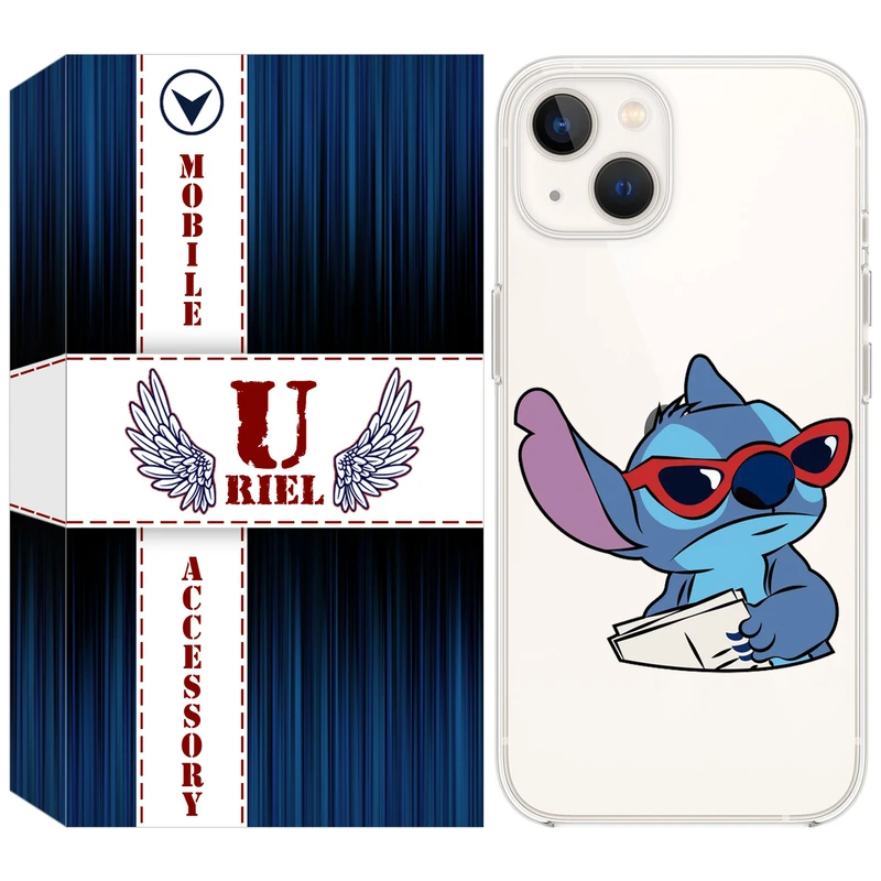 کاور یوریل قاب مدل Clear کد 69 طرح  استیچ مناسب برای گوشی موبایل اپل iPhone 13