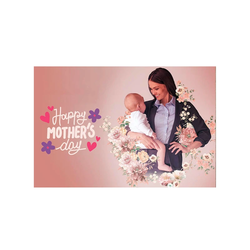کارت پستال بادکنک آبی مدل مادر کد MOM6