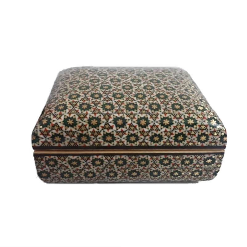 جعبه جواهرات خاتم کاری مدل صابونی کد 004