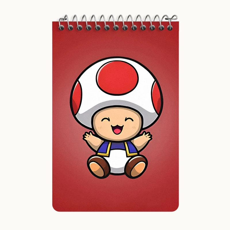 دفتر یادداشت 50 برگ خندالو طرح سوپر ماریو (Super Mario) کد F9429