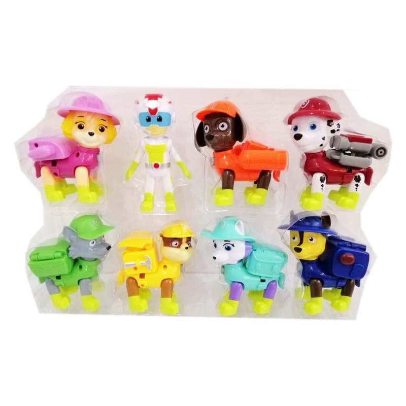 اکشن فیگور مدل  سگهای نگهبان بسته 8 عددی