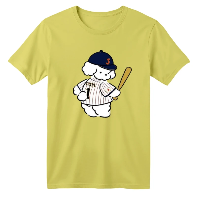 تی شرت آستین کوتاه بچگانه مدل سگ بیسبال