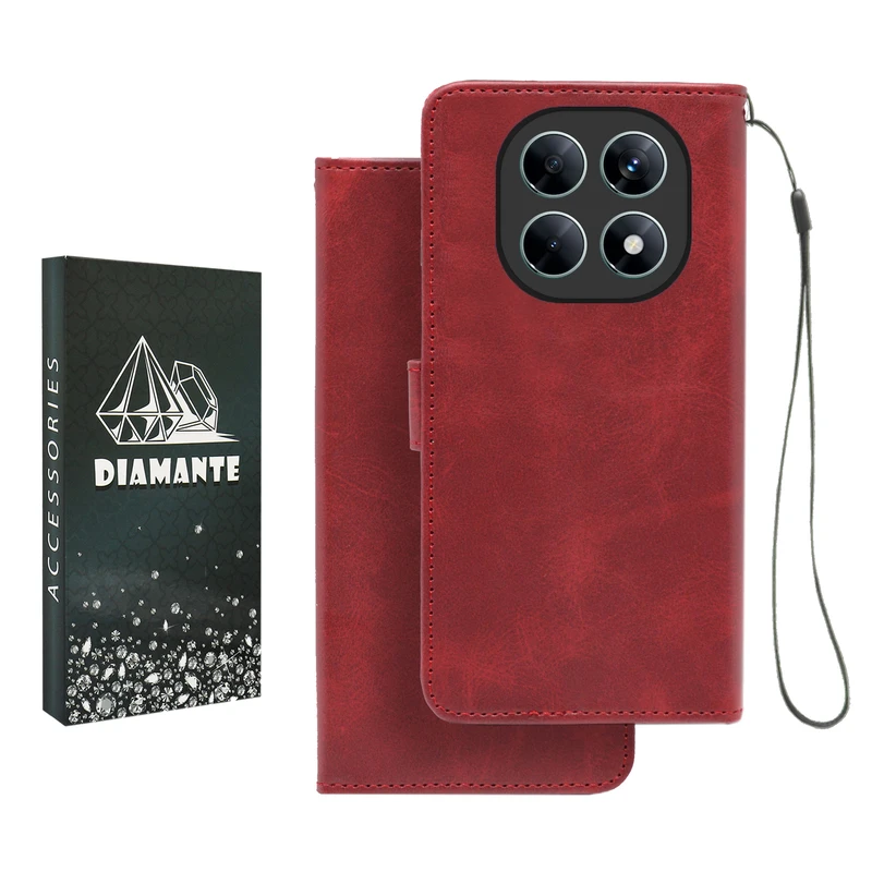 کیف کلاسوری دیامانته مدل Mortand Bk مناسب برای گوشی موبایل شیائومی Redmi Note 15 4G به همراه بندآویز