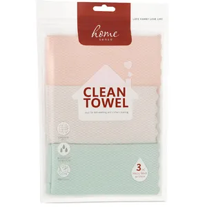 دستمال نظافت خانه و آشپزخانه میکروفایبر مدل home sense بسته 3 عددی