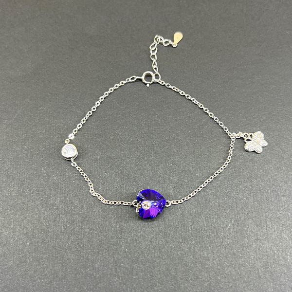 دستبند نقره زنانه سواروسکی مدل 02 دستبند نقره زنانه سواروسکی مدل 02