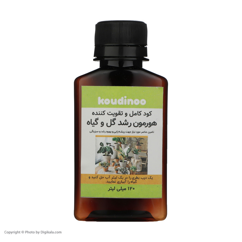 کود کامل و تقویت کننده هورمون رشد گل و گیاه کودینو مدل K-20 حجم 120 میلی لیتر