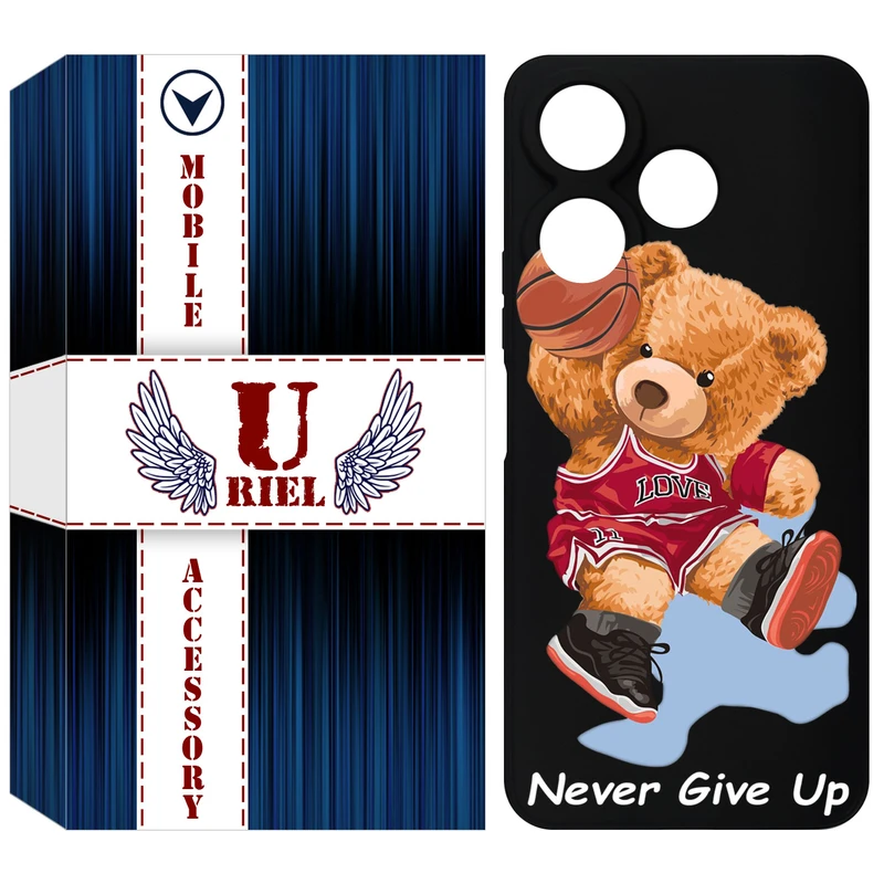 کاور یوریل قاب مدل KSH کد 63 طرح خرس ورزشکار مناسب برای گوشی موبایل شیائومی Redmi 13 4G / Redmi 13 5G / Poco M6 4G