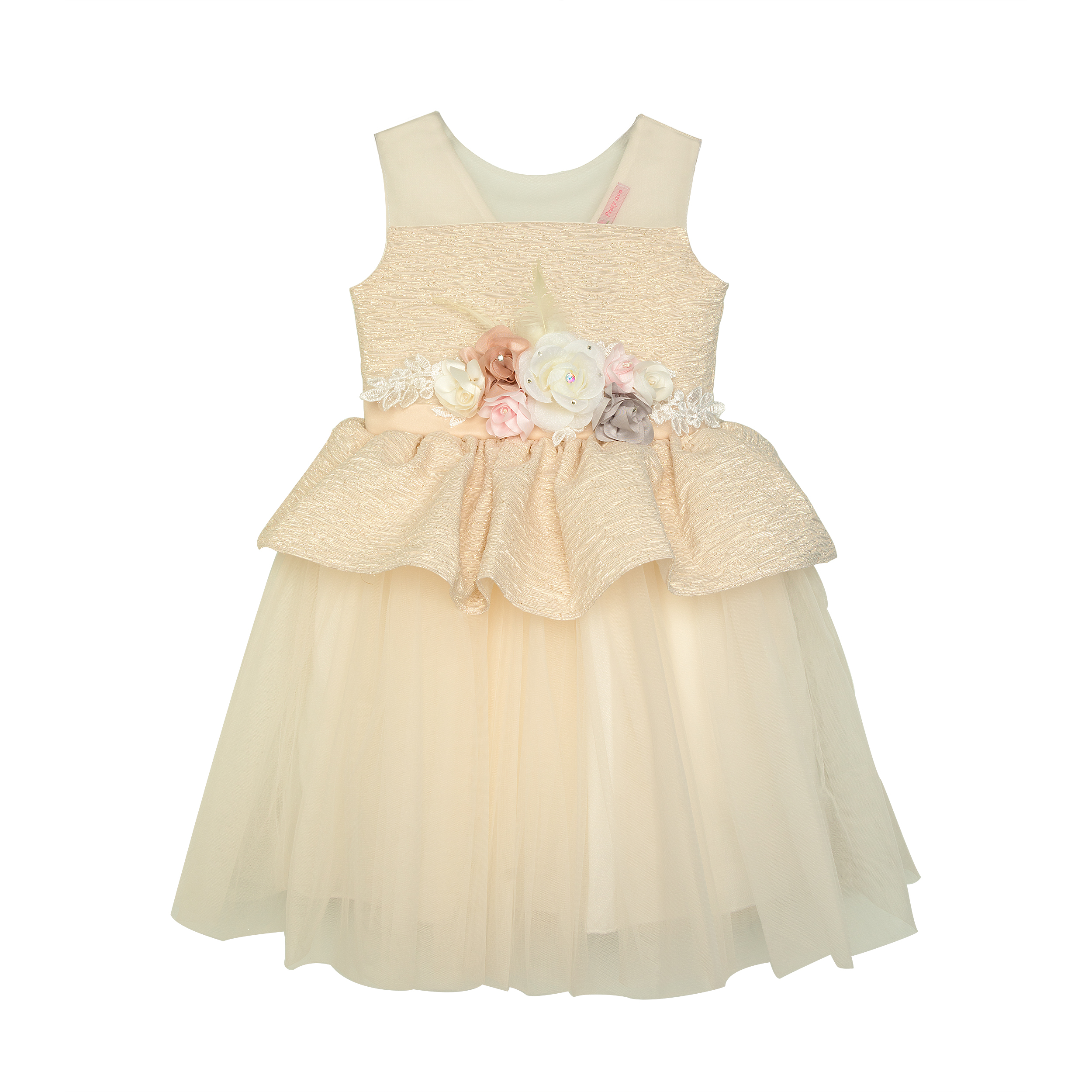 پیراهن دخترانه پرتی آوو کد 607