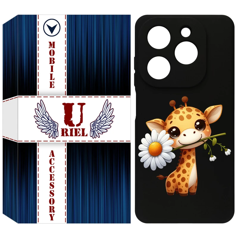 کاور یوریل مدل KSH کد 38 طرح زرافه مناسب برای گوشی موبایل تکنو Spark 20 / Spark Go 2024