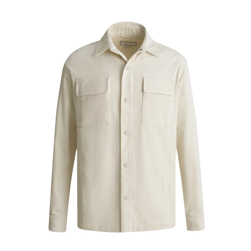 پیراهن آستین بلند یقه برگردان مردانه کروم مدل مخمل 2513902