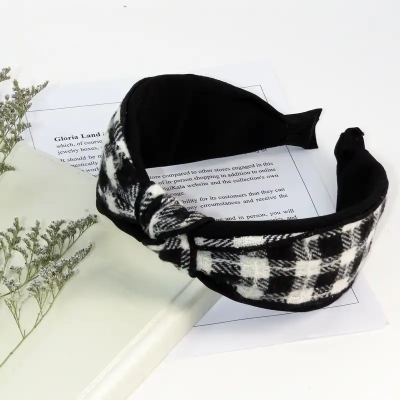 تل مو زنانه مدل چهار خانه موهر کد G_Lnd_446