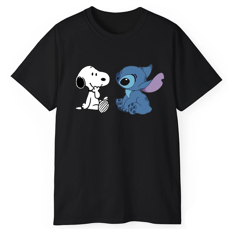 تی‌شرت آستین کوتاه مردانه پاد آفرین مدل اسنوپی و استیچ