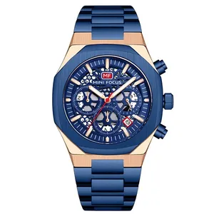 ساعت مچی عقربه‌ای مردانه مینی فوکوس مدل 0411BLU