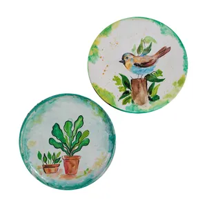 بشقاب دیوارکوب سفالی کد D211 مجموعه 2 عددی