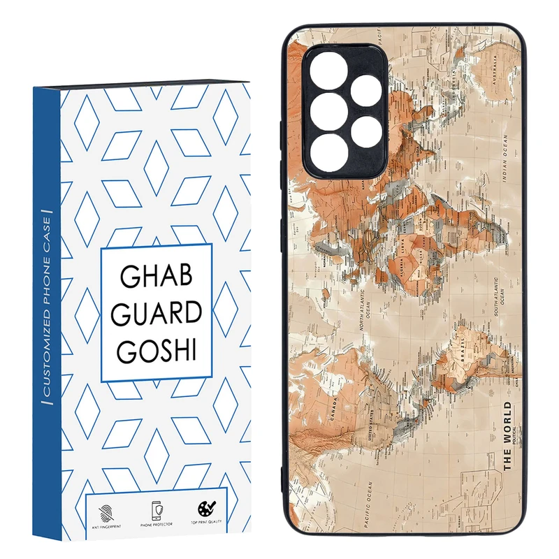 کاور قاب گارد گوشی طرح نقشه کد TPU-081 مناسب برای گوشی موبایل سامسونگ Galaxy A52