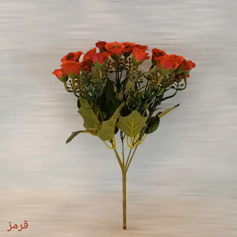 گل مصنوعی مدل بوته رز مینیاتوری