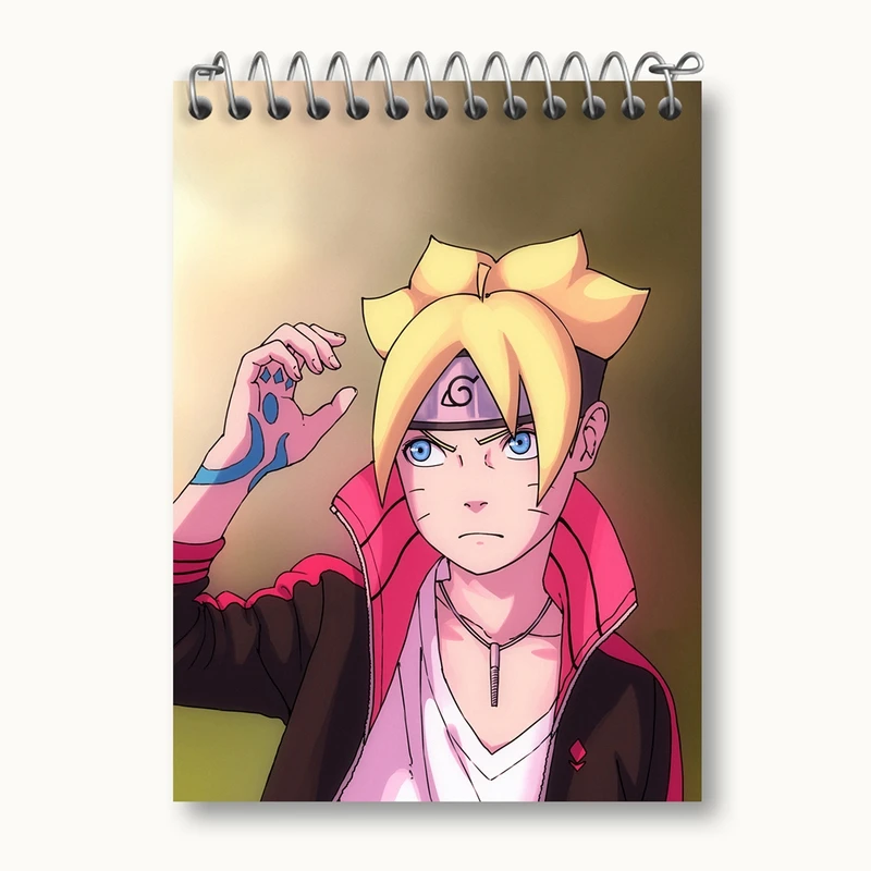 دفتر یادداشت 50 برگ خندالو مدل بوروتو اوزوماکی انیمه بوروتو Boruto کد 15718