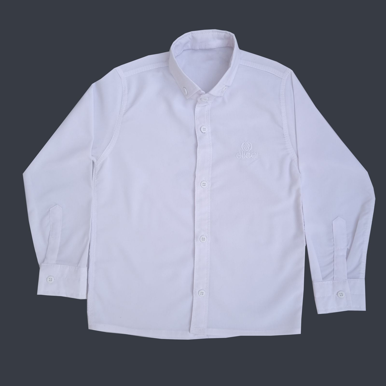 پیراهن پسرانه مدل D1044 رنگ سفید -  - 1