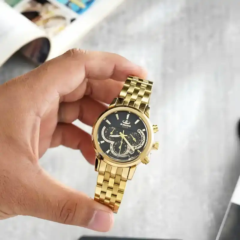 ساعت مچی عقربه ای زنانه الگانس مدل سه موتور فعال کرنوگراف