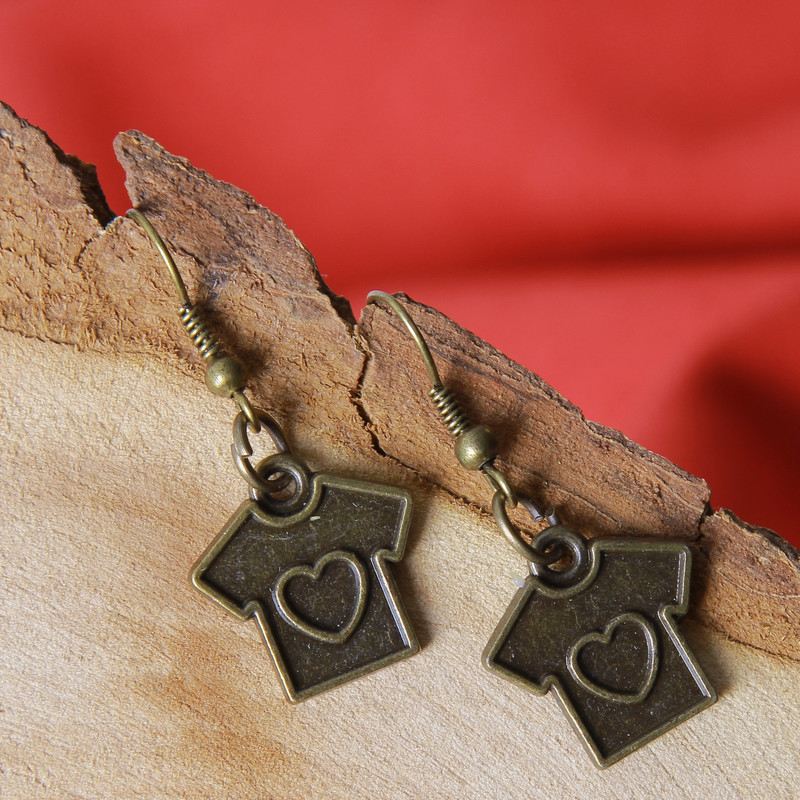 گوشواره دخترانه مدل فلزی فانتزی کد GZN_104