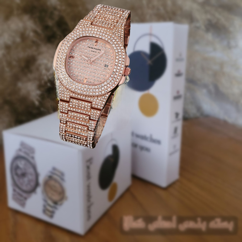 ساعت مچی عقربهای مردانه مدل فول نگین قفل مخفی کد 2 ساعت مچی عقربهای مردانه مدل فول نگین قفل مخفی کد 2