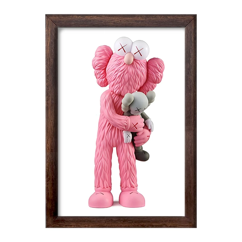 تابلو خندالو طرح عروسک کاز (kaws) کد F3995