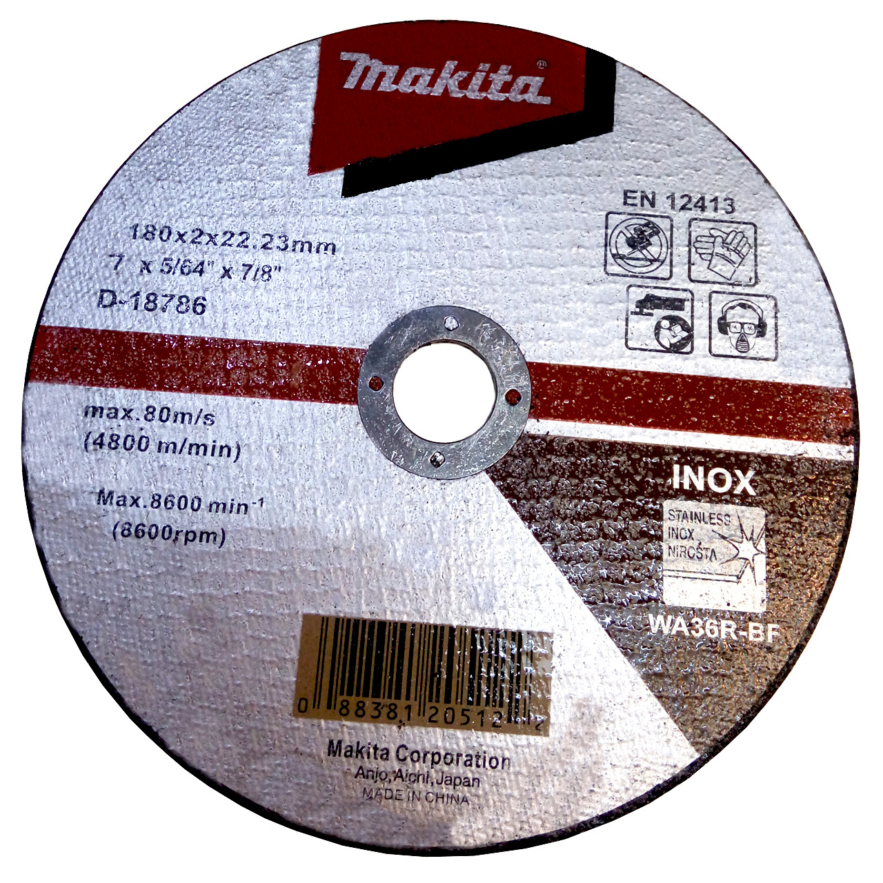 صفحه برش استیل ماکیتا مدلWA36R-BF