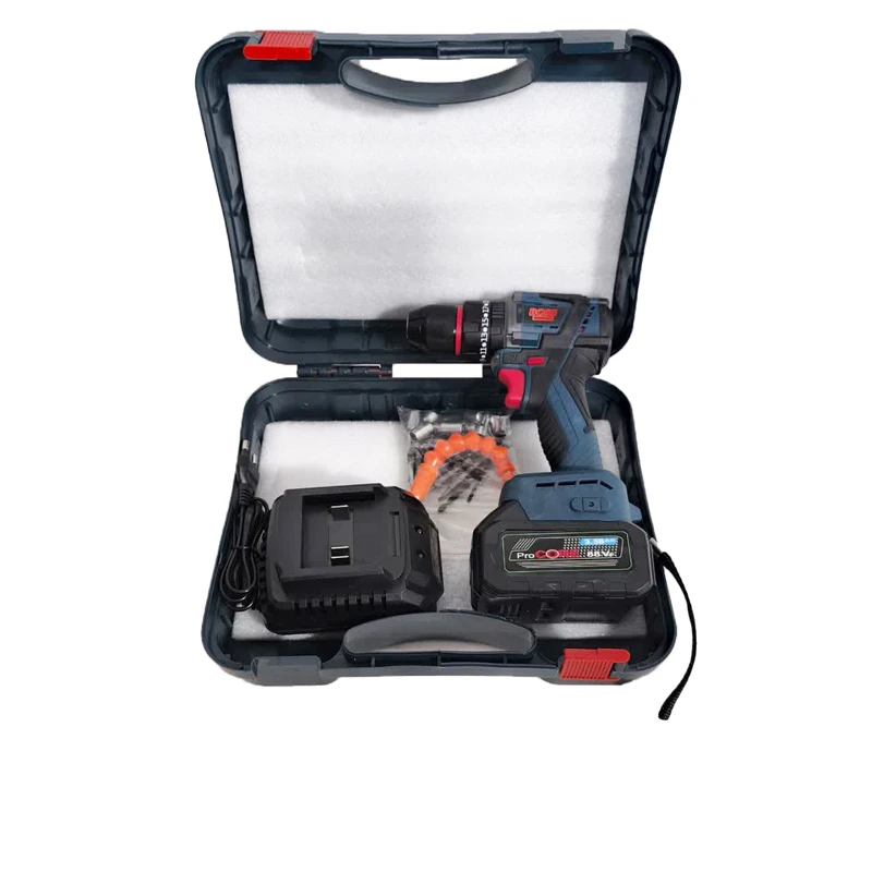 مجموعه 27 عددی دریل شارژی چکشی باس مدل 88V-Brushless- Single Battery