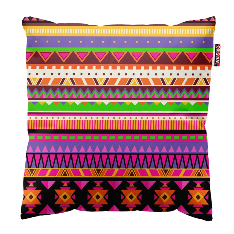 کوسن پاد آفرین مدل بوهو طرح آفریقایی کد PK402216 سایز 40*40 سانتی متر