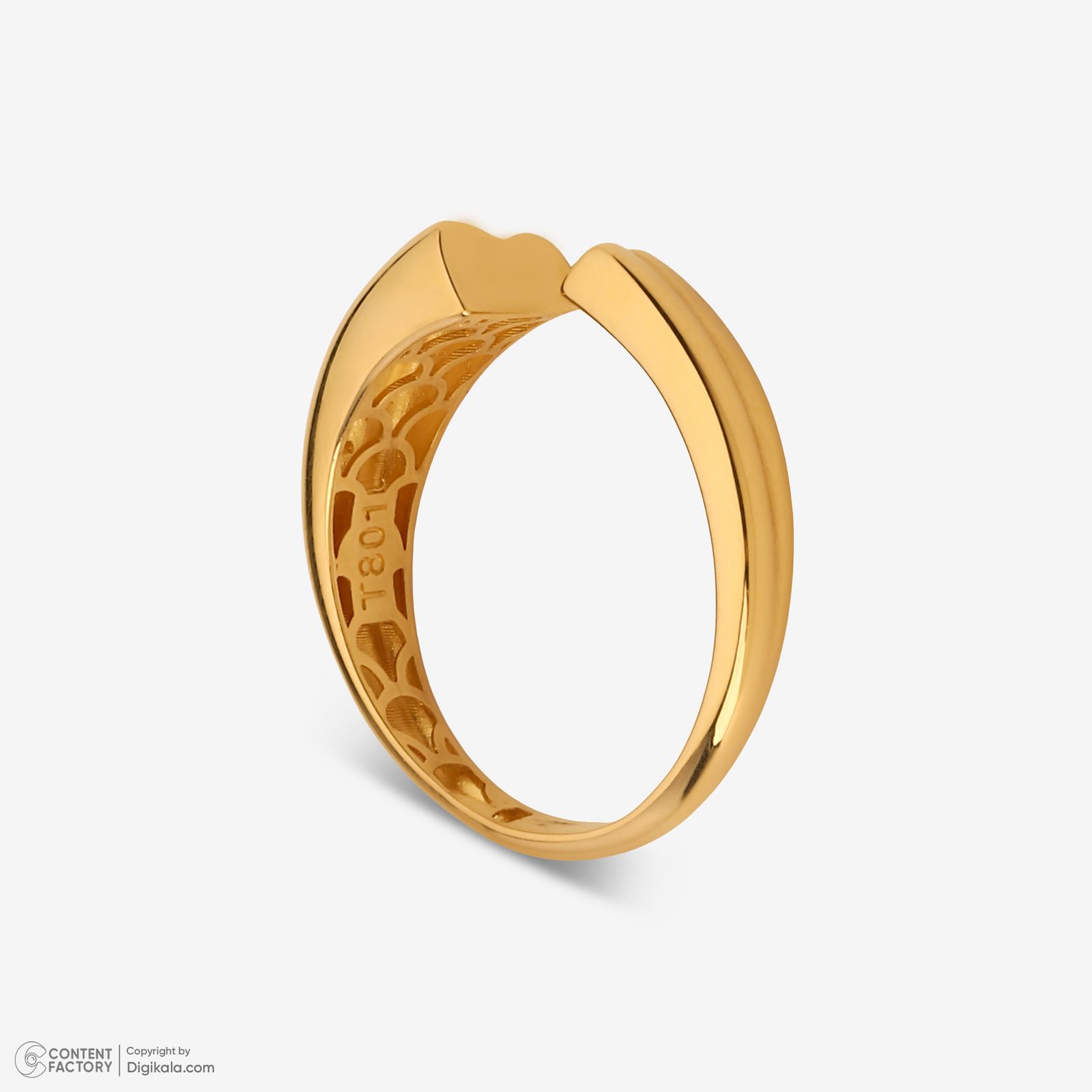 انگشتر طلا 18 عیار زنانه گلدم مدل R345008 سایز 50 -  - 3