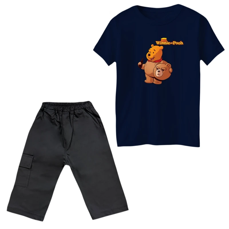 ست تی‌شرت و شلوارک پسرانه مدل پو