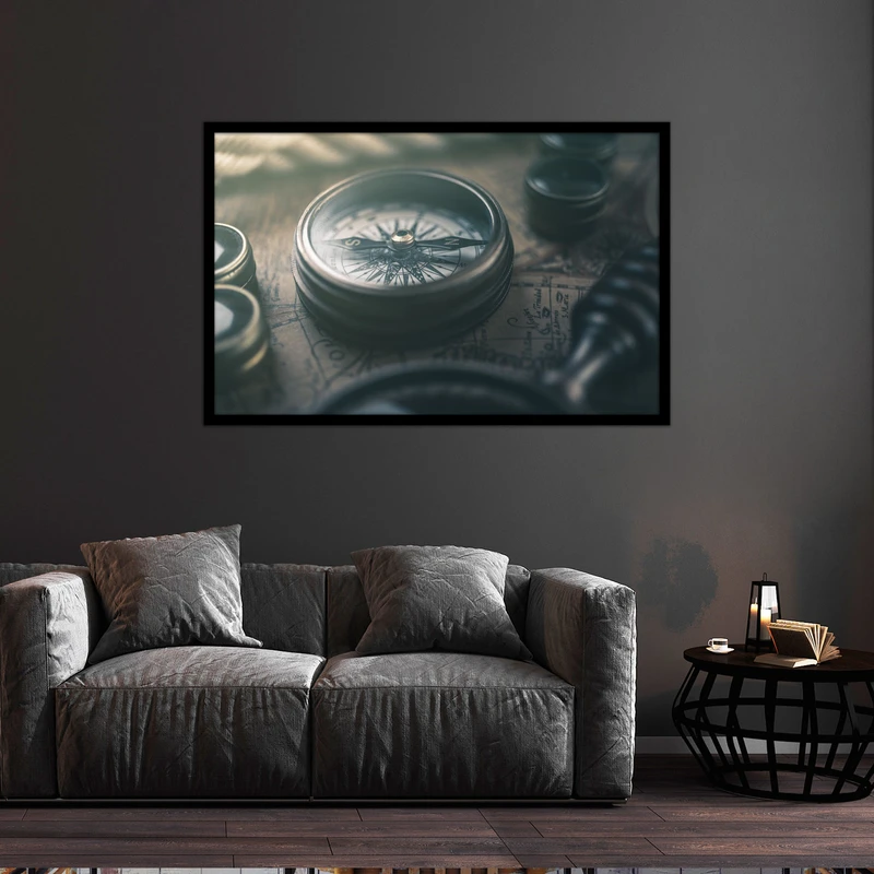 تابلو بکلیت طرح کلاسیک  قطب نما و جغفرافیا مدل B-bu1022