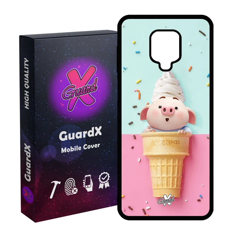 کاور گارد ایکس طرح Pig مدل Glass10026 مناسب برای گوشی موبایل شیائومی Redmi Note 9S / Note 9 Pro / Note 9 Pro Max